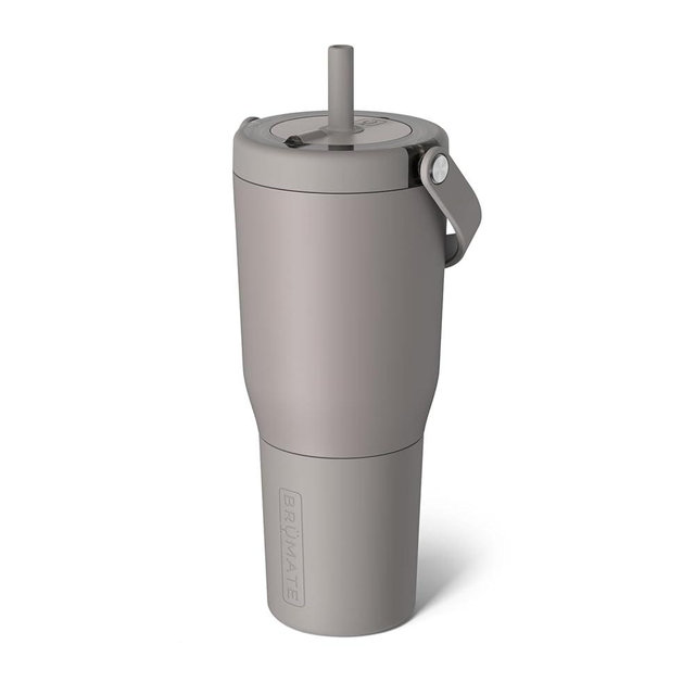 BrüMate Resa 35oz 100% Leakproof Travel Tumbler with Handle & Straw | Flexible Soft Sip Straw | Silicone Sleeve for Ultimate Durability | Stainless Steel | Cup Holder & Travel Friendly | (Mocha)