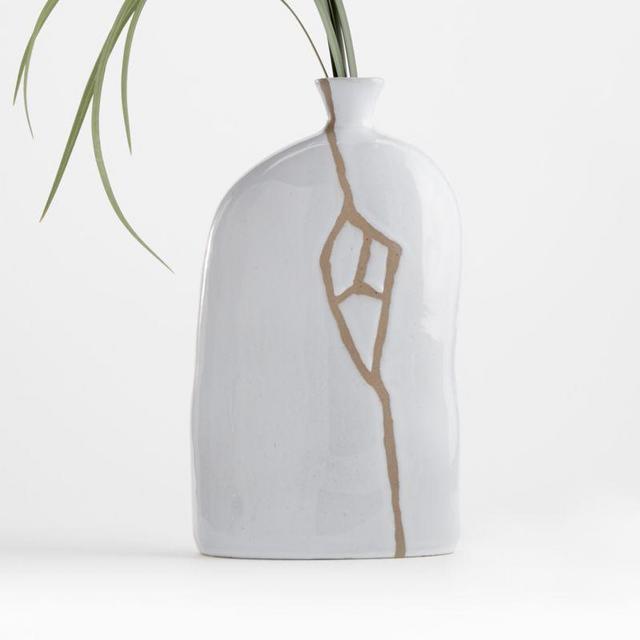 River White Ceramic Vase