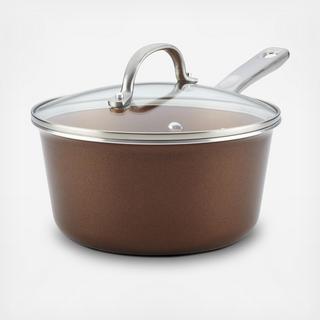 Porcelain Enamel Covered Saucepan