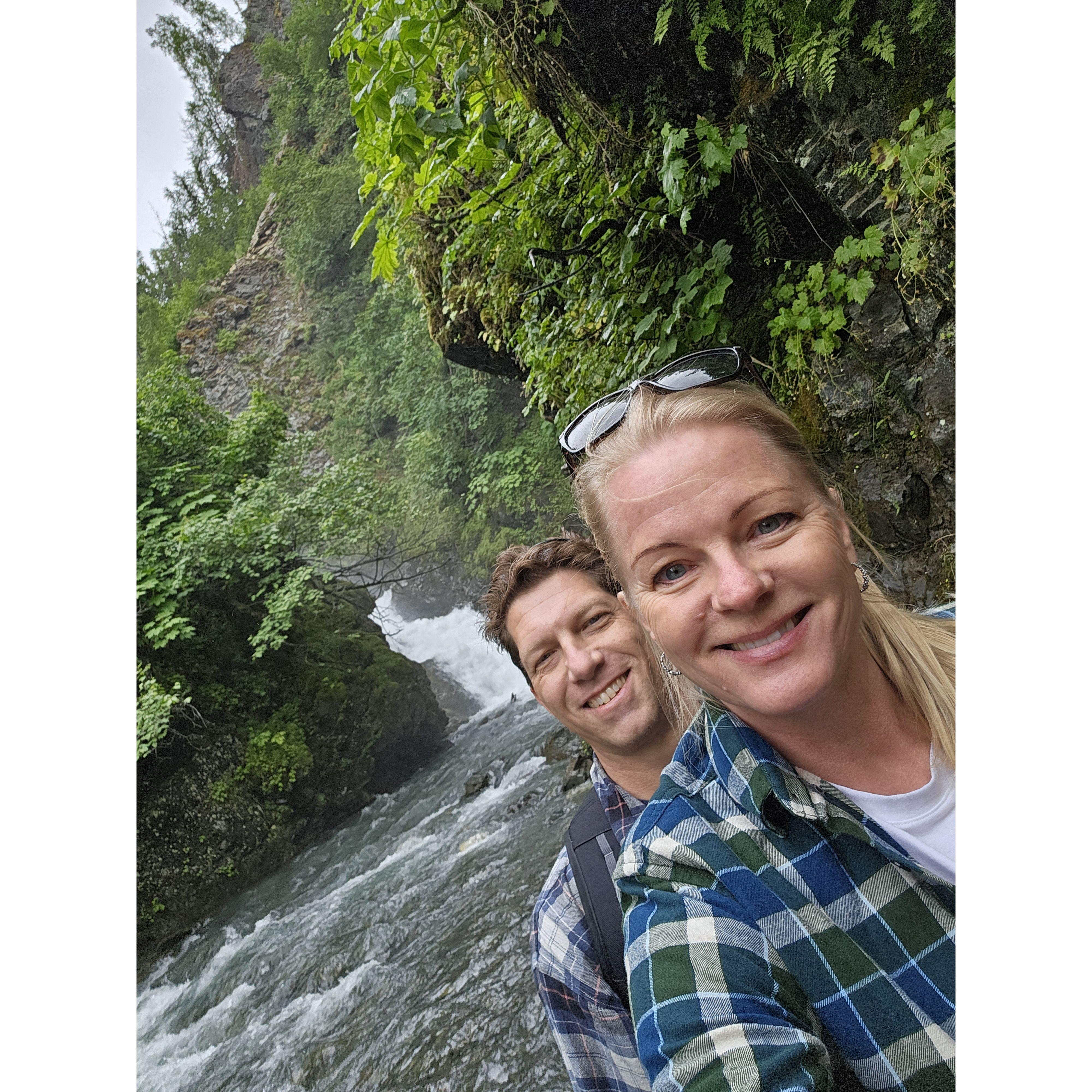 Hiking in Alaska on our first trip