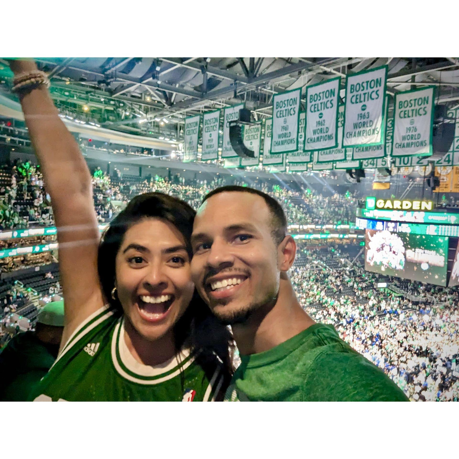 Watching the Celtics win the championship!!