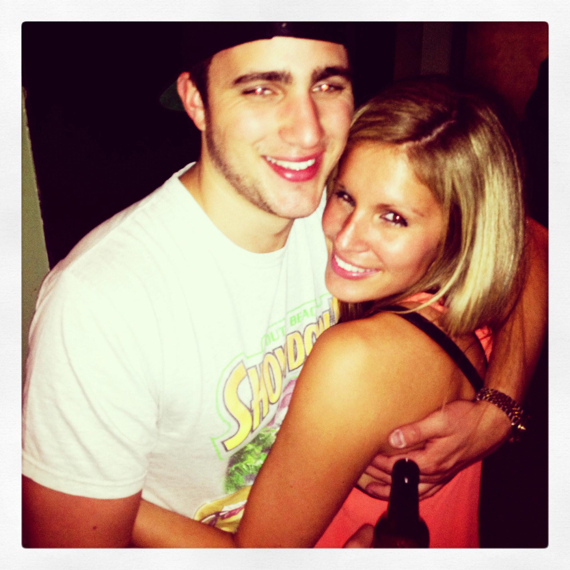 Our first picture taken together in 2013 in the bathroom hallway of 13th step (pure romance & filtered)