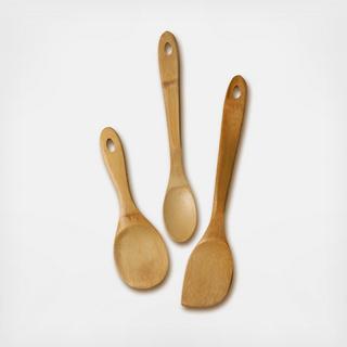 3-Piece Stir Fry Burnished Wok Utensils Set