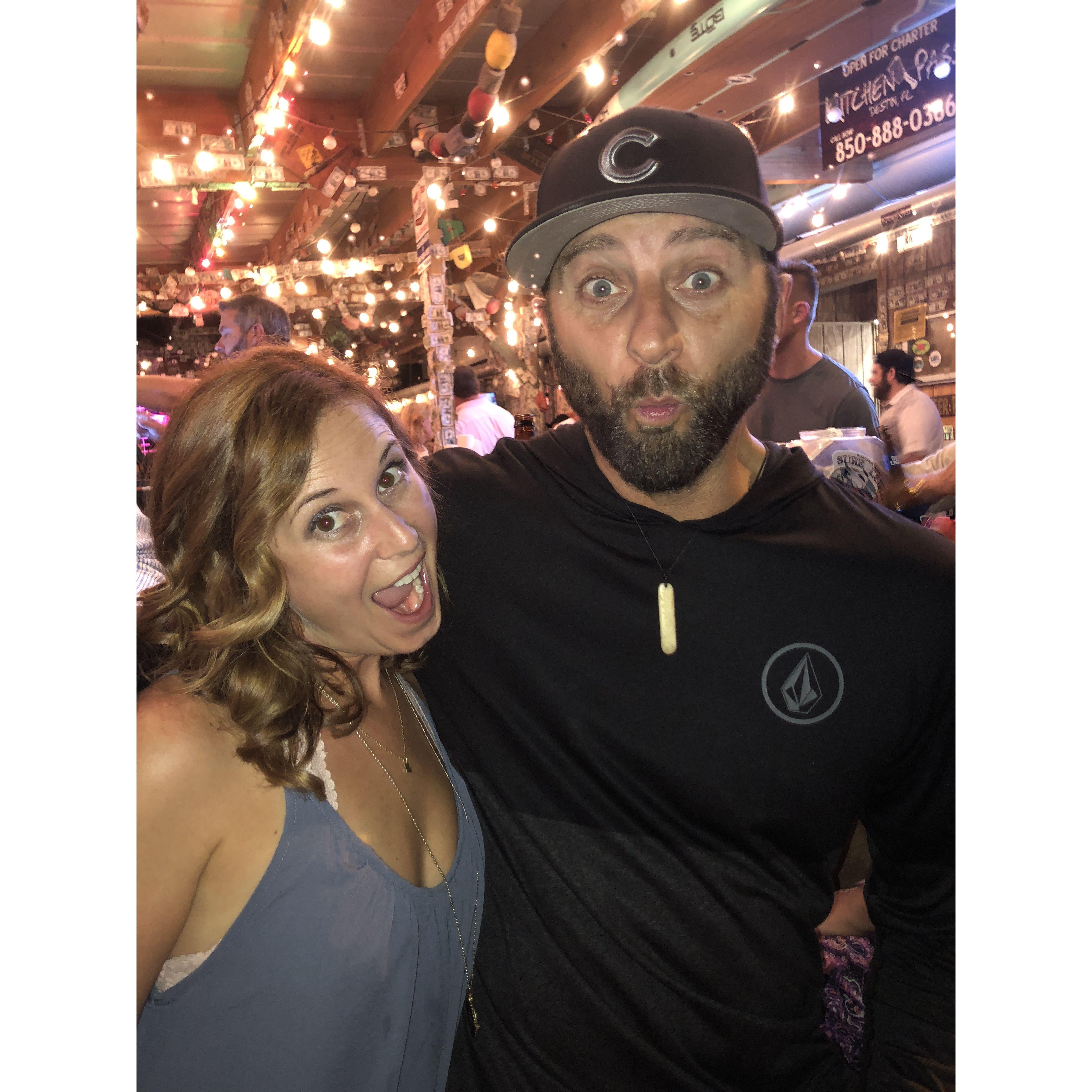 Hanging out in Destin as friends