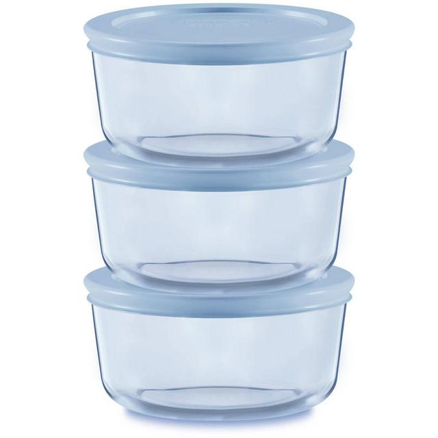 Pyrex® Simply Store® Tinted 6pc Lidded Round Storage Set Blue