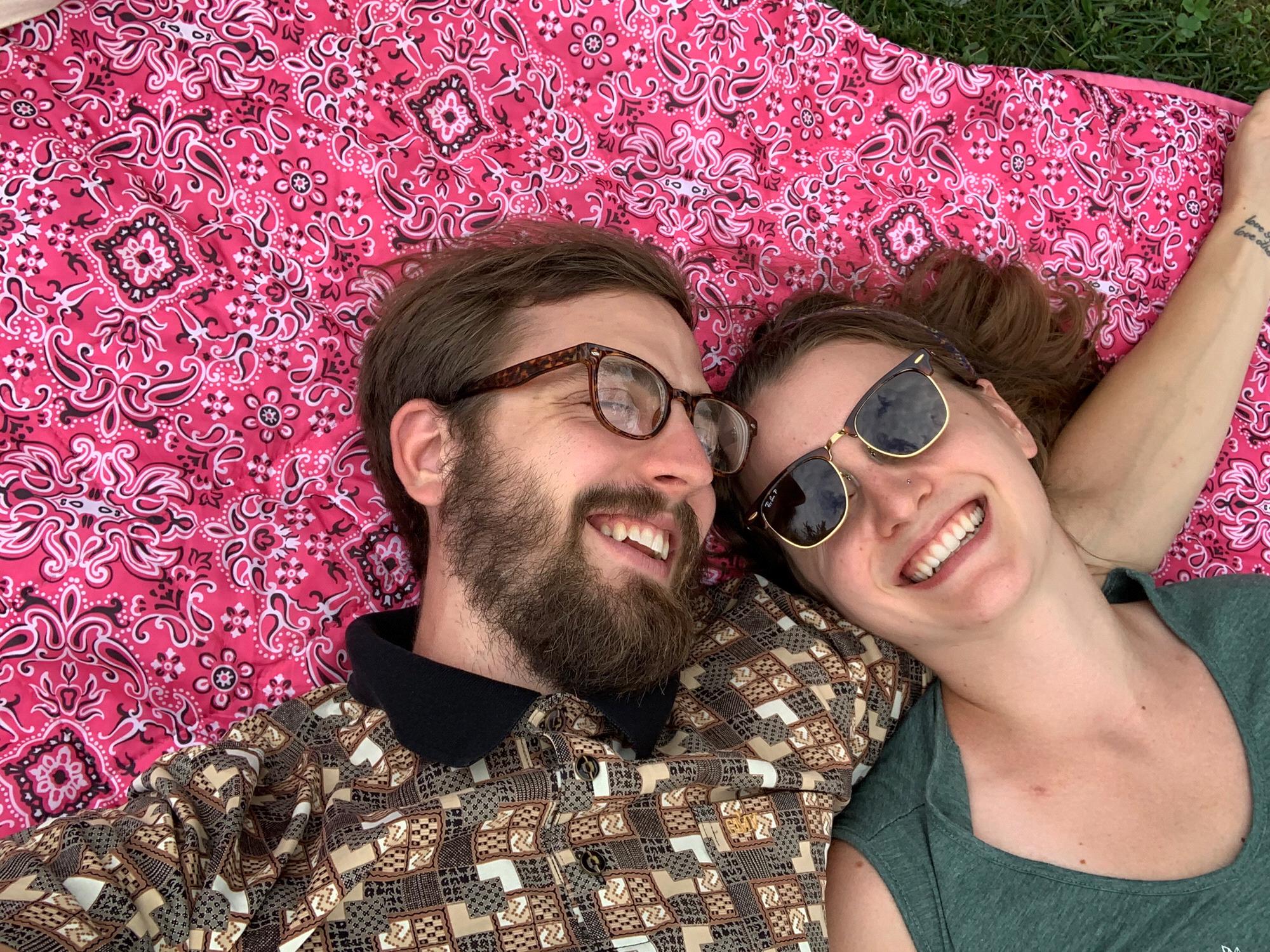 A post very long run picnic in the park
