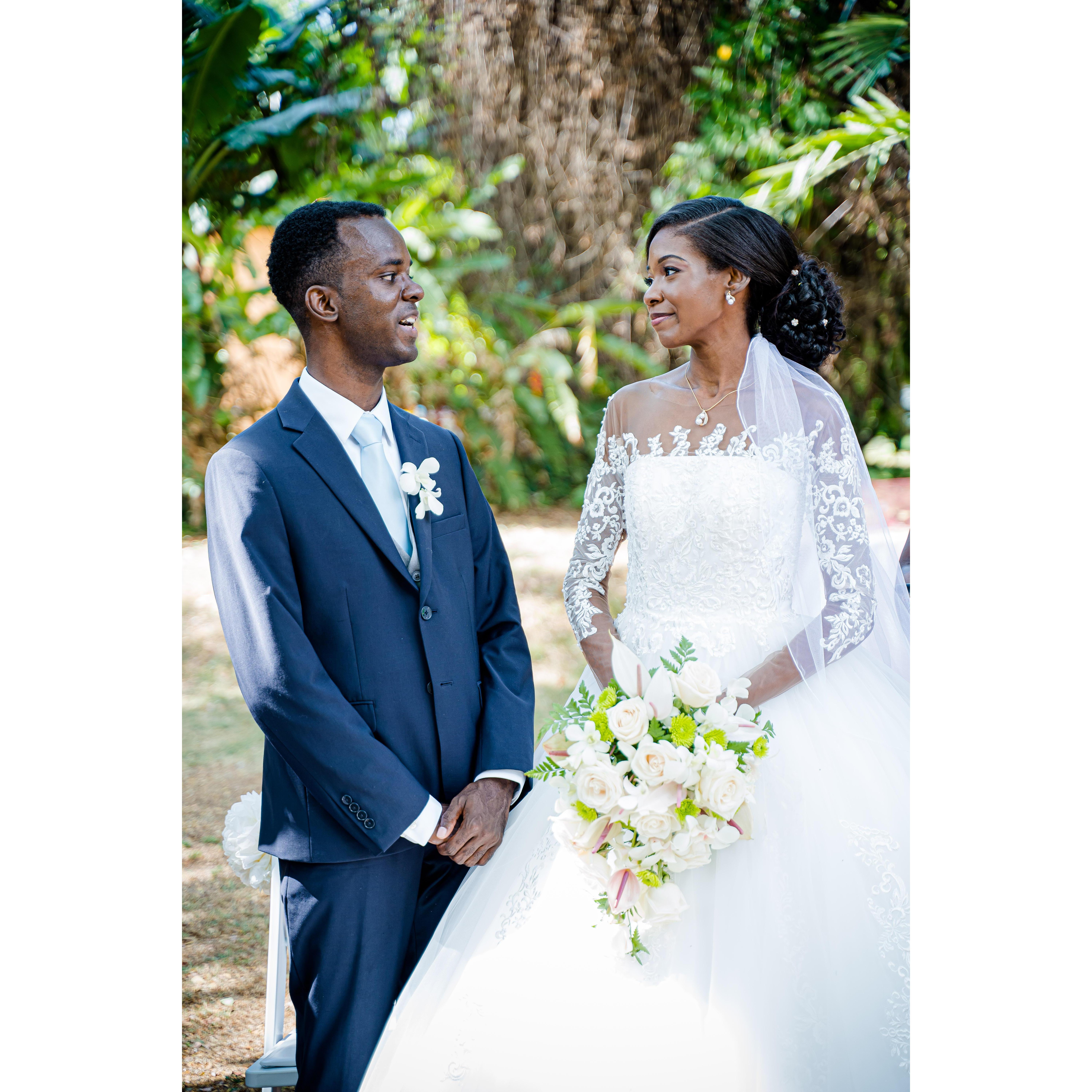 Jermain repeating his vows.
