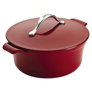 Anolon® Vesta Cast Iron 5-Quart Round Covered Casserole in Red