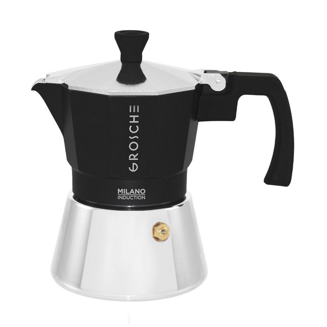 GROSCHE Milano Induction Stovetop 3 Cup Espresso Maker Moka Pot