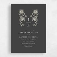 Black Wedding Invitation - Desrosiers Classic