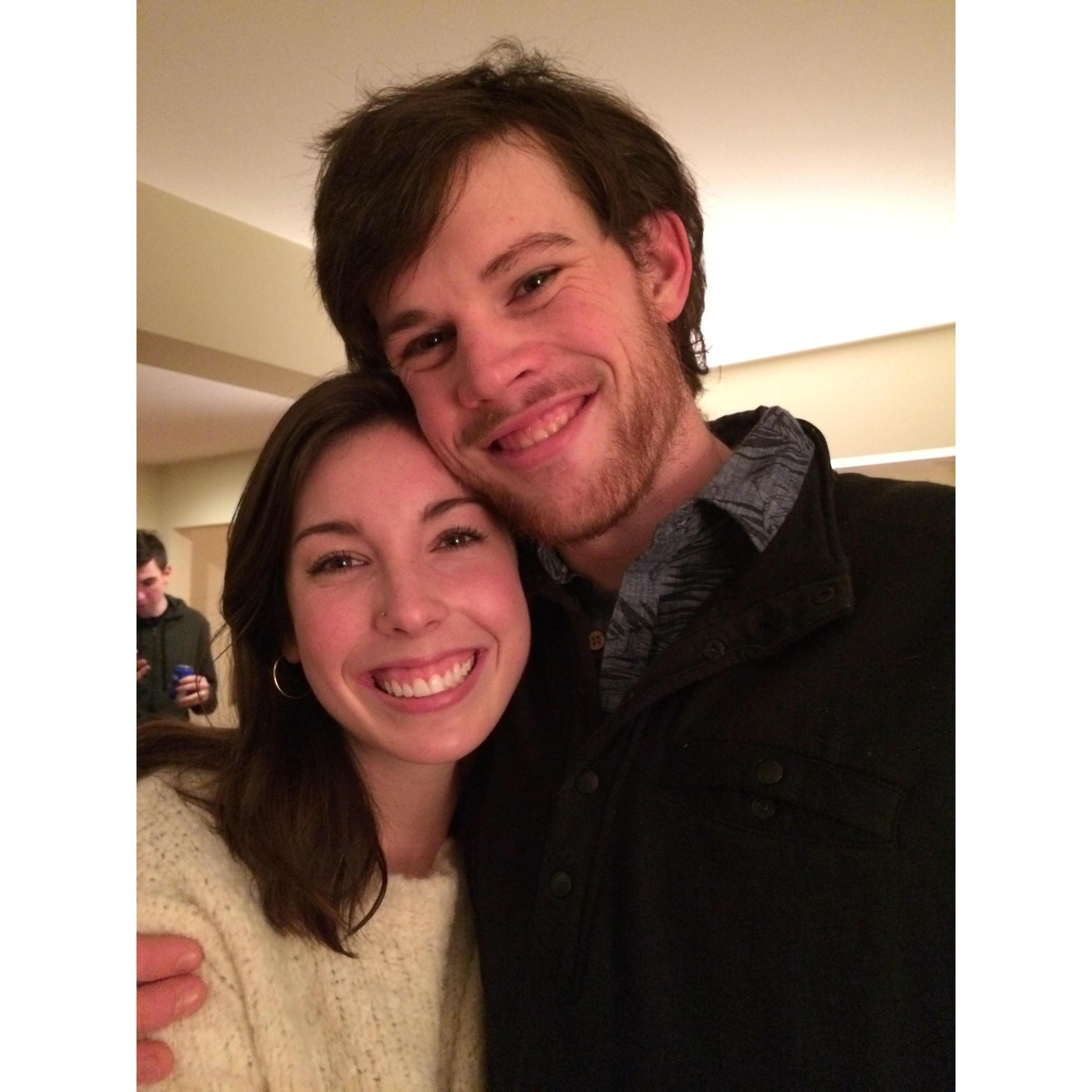 Probably our first "couple picture". Annual Xmas party 2016