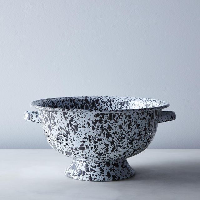Grey Splatter Enamel Colander