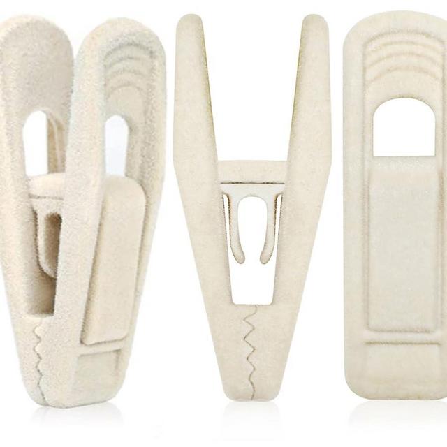 TOFIIGREM Beige Velvet Hangers Clips (80-Pack), Non-Slip Strong Velvet Clips for Velvet Skirt Hangers, Velvet Pants Hanger Velvet Clips Fit for Thin Velvet Clothes Suit Hangers