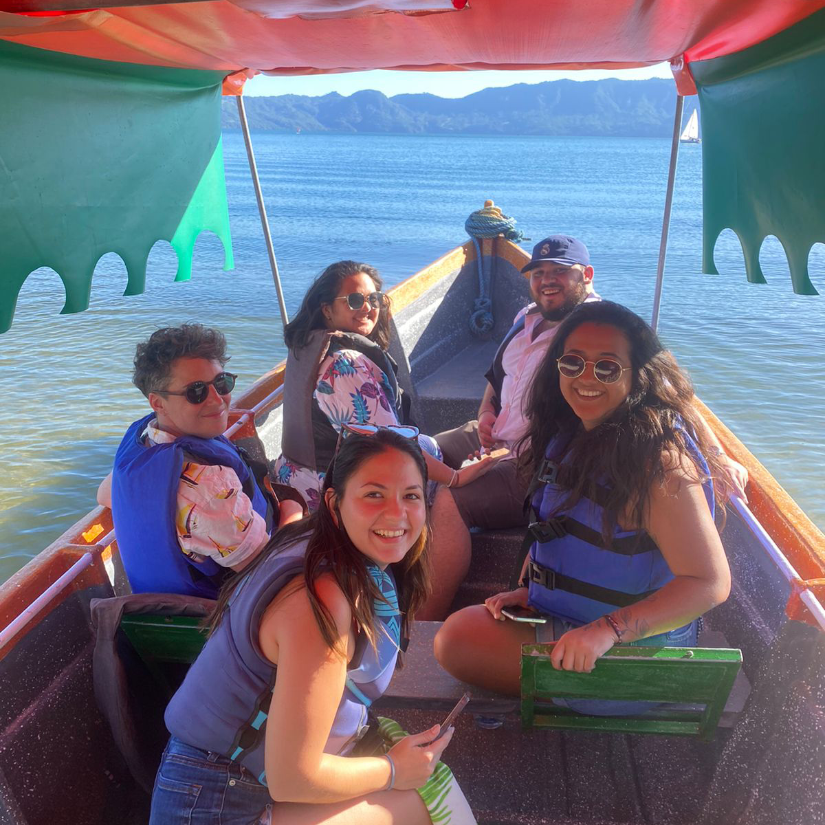 A boat ride with friends in Ilopango in El Salvador.
