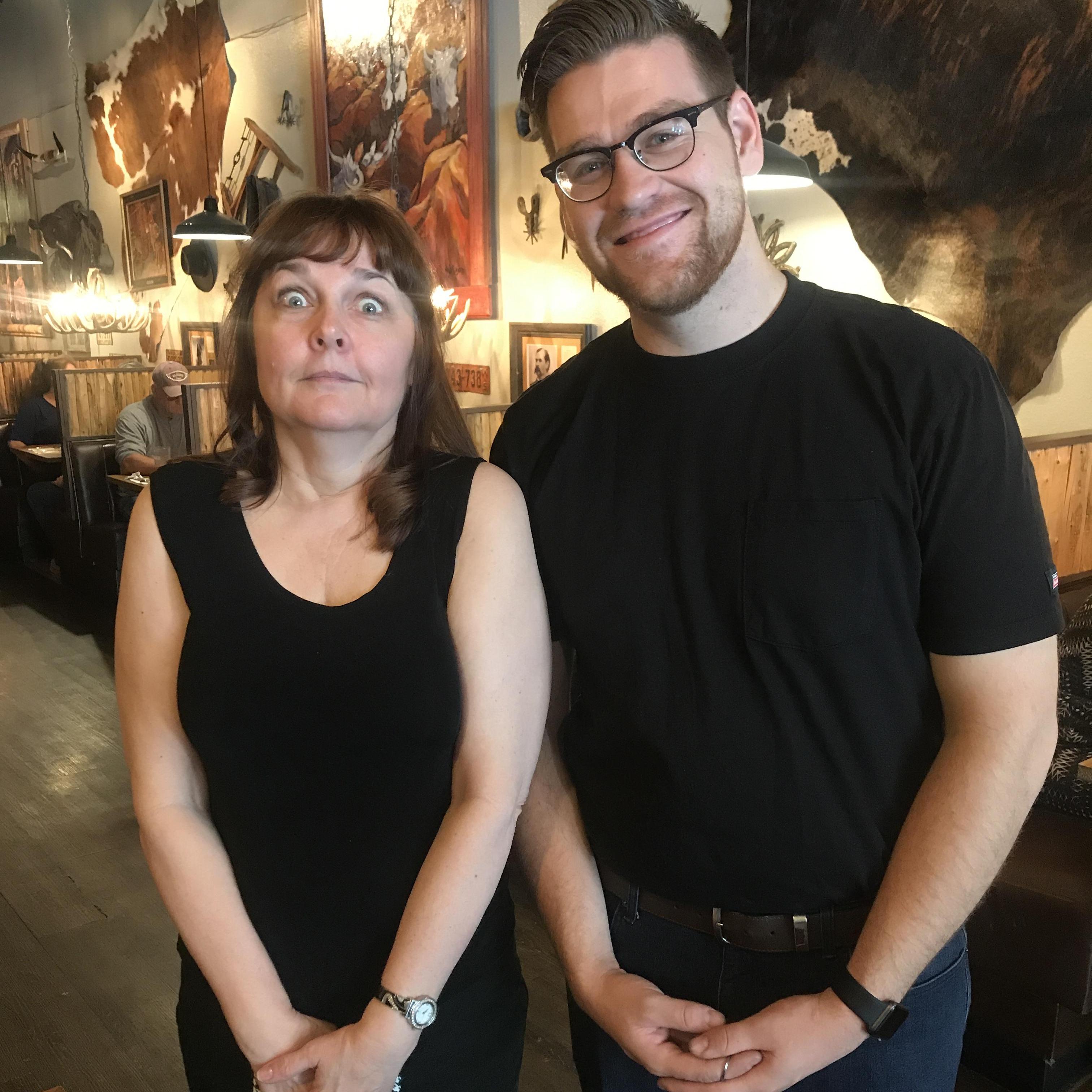 When Janice met Dave for the first time... !! She looked a bit overwhelmed, but later decided he passed the test!