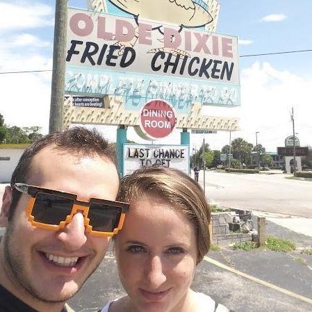 Brian showing Jessica his love for fried foods
