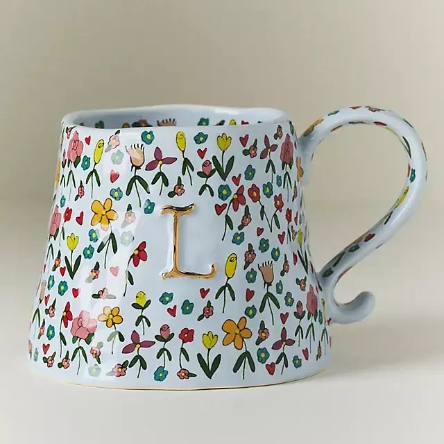 The Mud Fairy Stoneware Monogram Mug