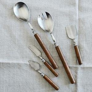 Wood Handled Cheese Knives, Set of 4