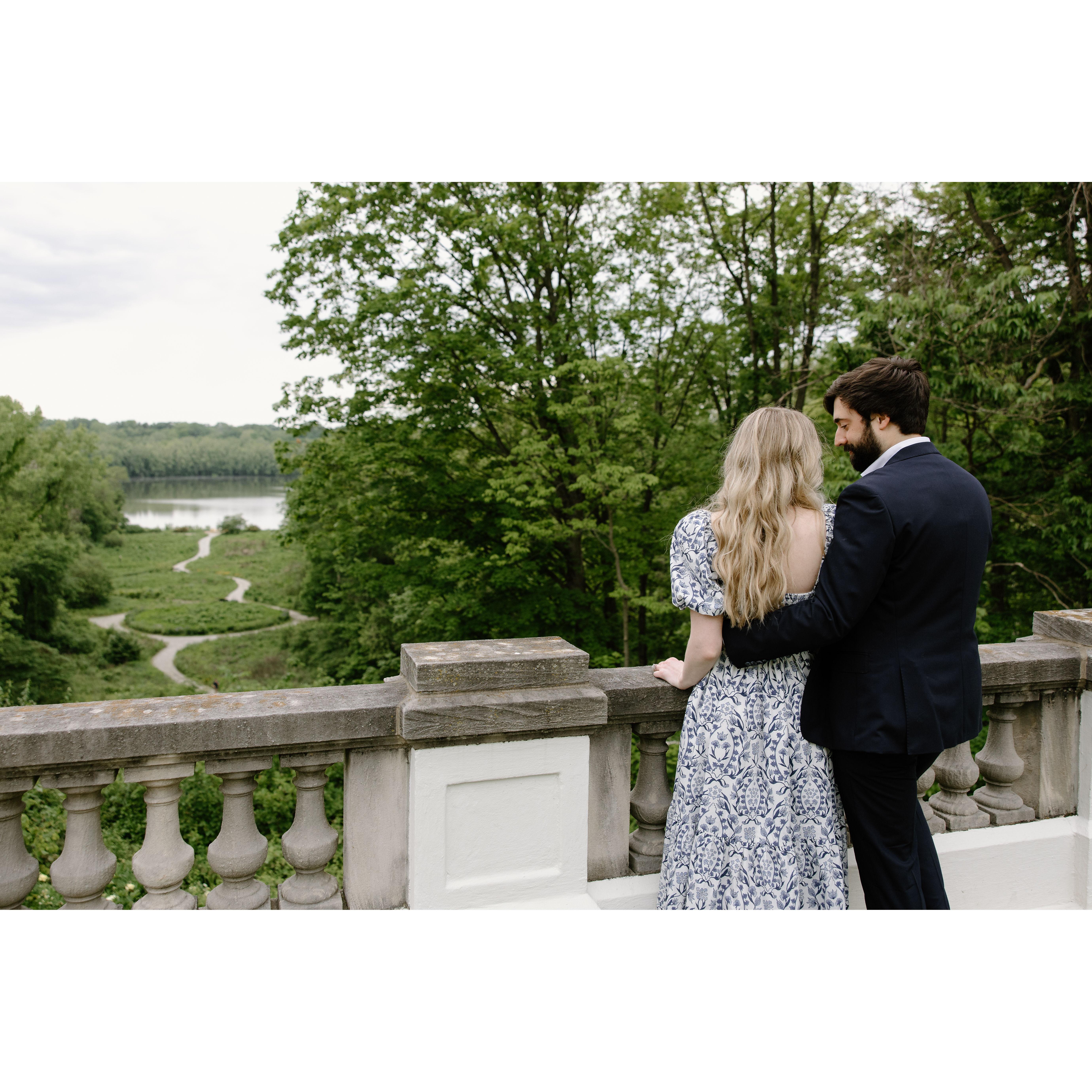 Our engagement photos at Newfields