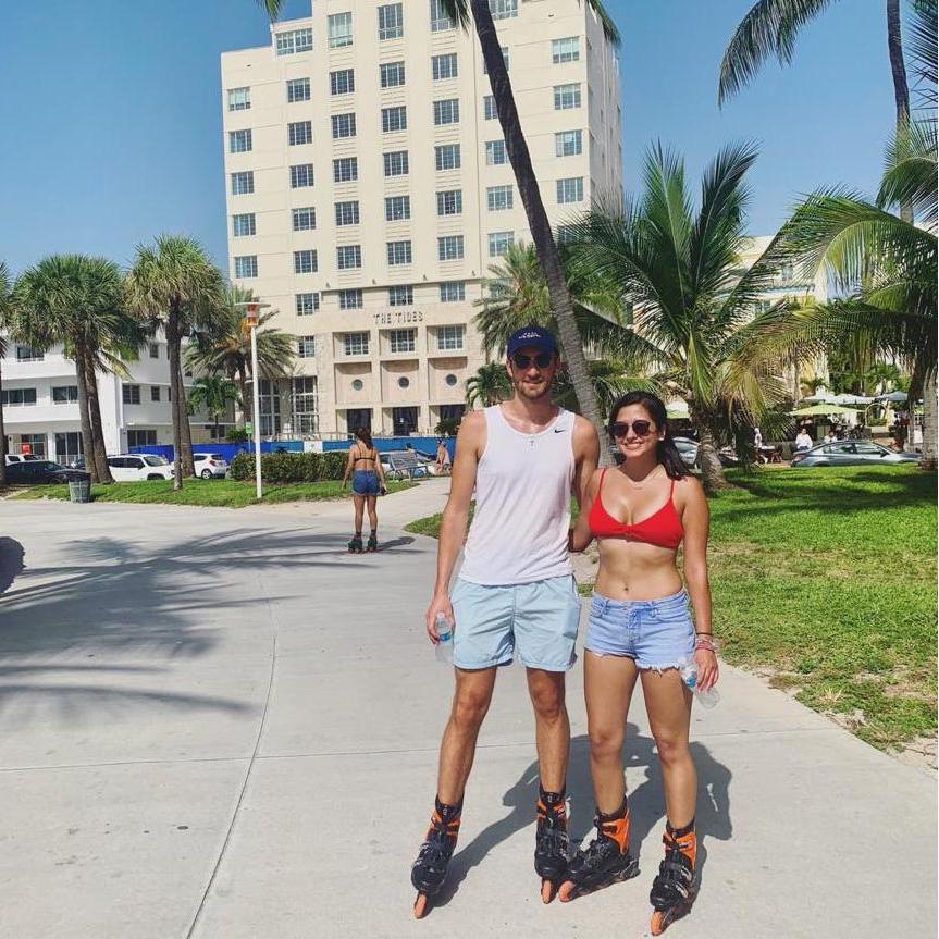 Rollerblading on South Beach