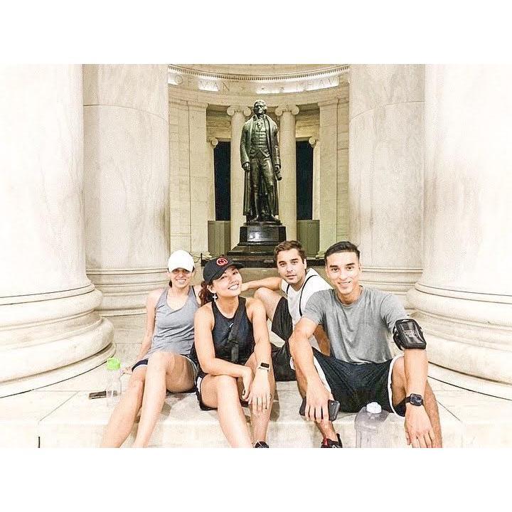 75 Hard Crew! One of our first hangs before we started dating. Walked around DC like tourists as part of our 75 hard workouts.