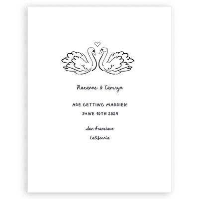 White Wedding Digital Save the Date - Somero Classic