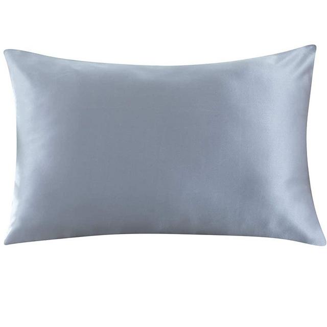 ZIMASILK 100% Mulberry Silk Pillowcase for Hair and Skin,with Hidden Zipper,Both Sides 19 Momme Silk, 1pc (Queen 20''x30'',Iron Grey)