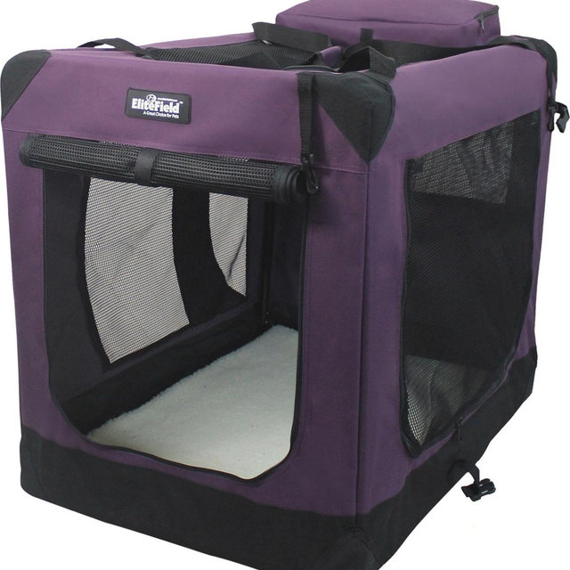 EliteField 3-Door Collapsible Soft-Sided Dog Crate