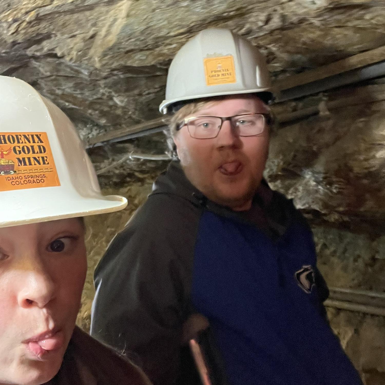 Exploring the Phoenix gold mine in Idaho Springs. T-a few hours until we are engaged!