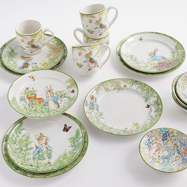 Peter Rabbit™ Stoneware 16-Piece Dinnerware Set with Bowl