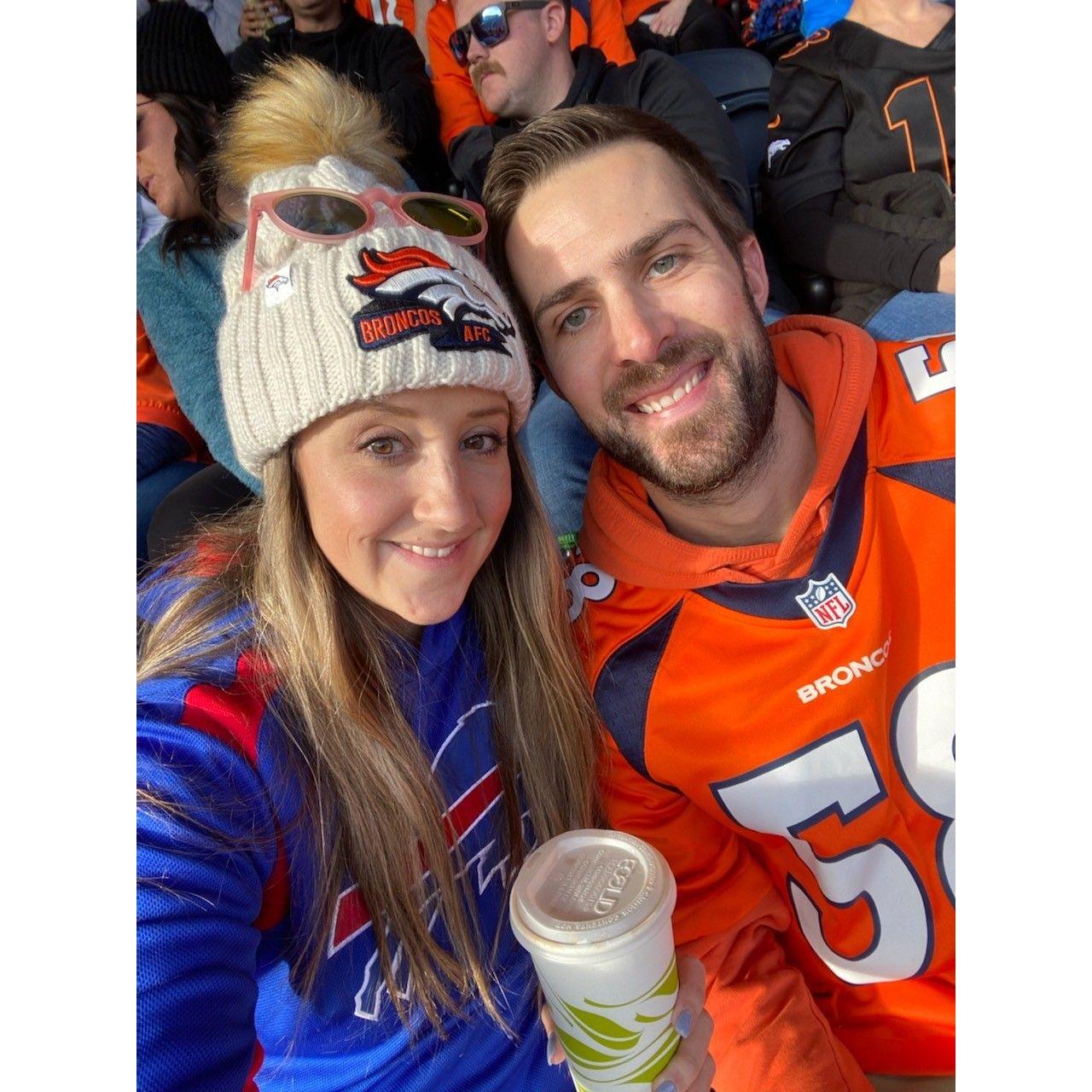 First Broncos game, maybe they'll start winning someday soon. P.S. Go Bills!