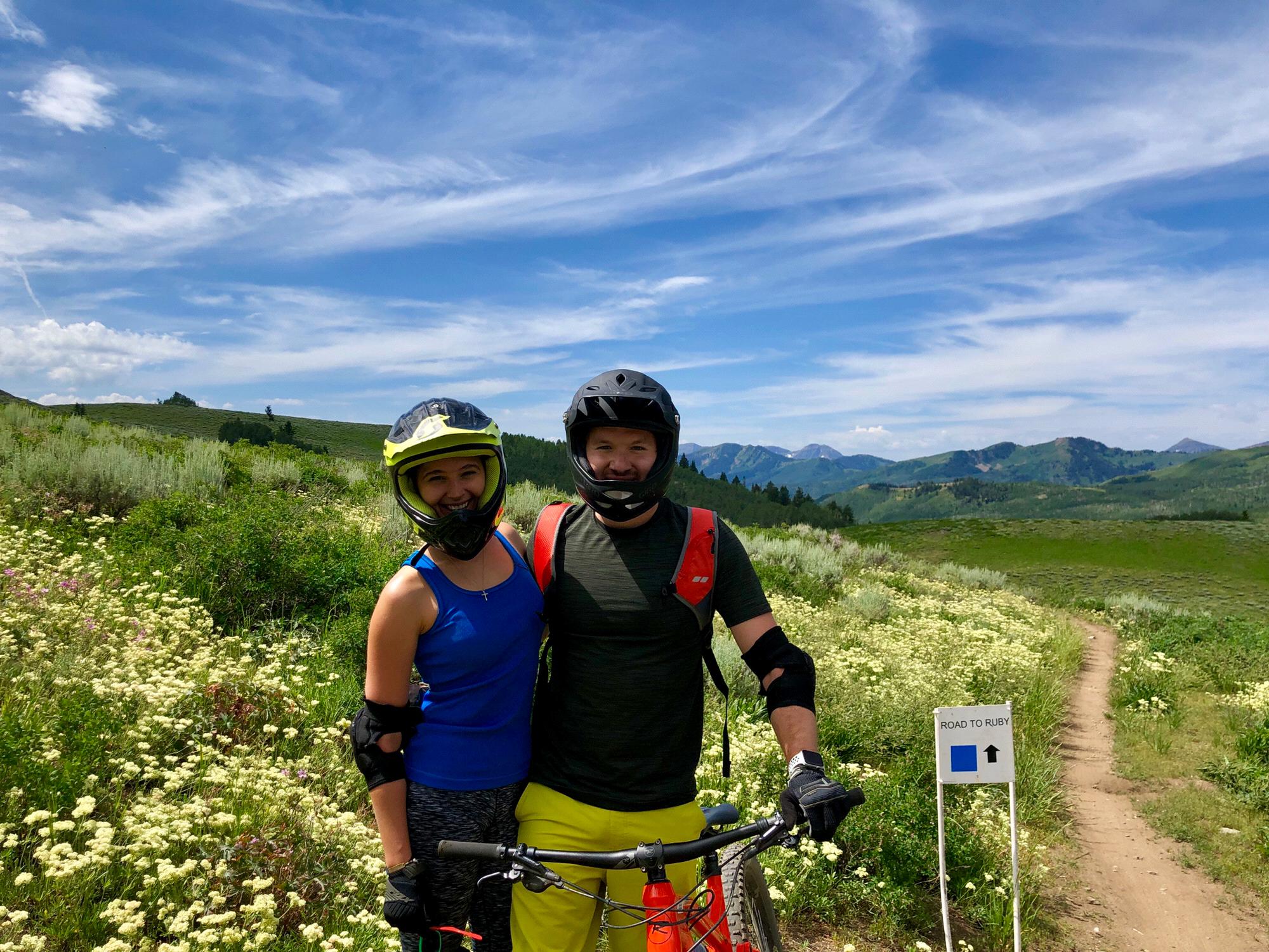 Starting new adventures together! Mountain biking at Deer Valley - August 2019