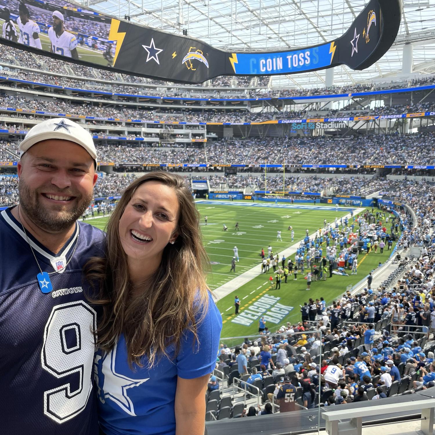 Dane’s football surprise. He thought we were going to Kelly Clarkson.