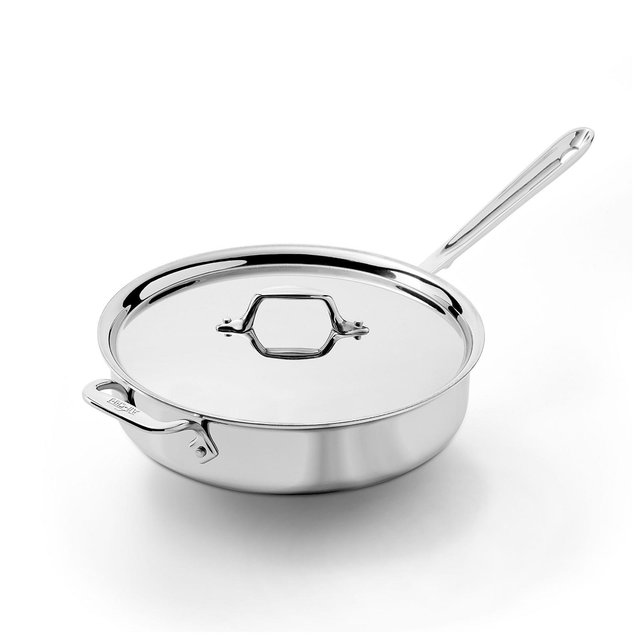 All-Clad 4qt Stainless Steel Saute Pan, 3-Ply Bonded Cookware, Silver