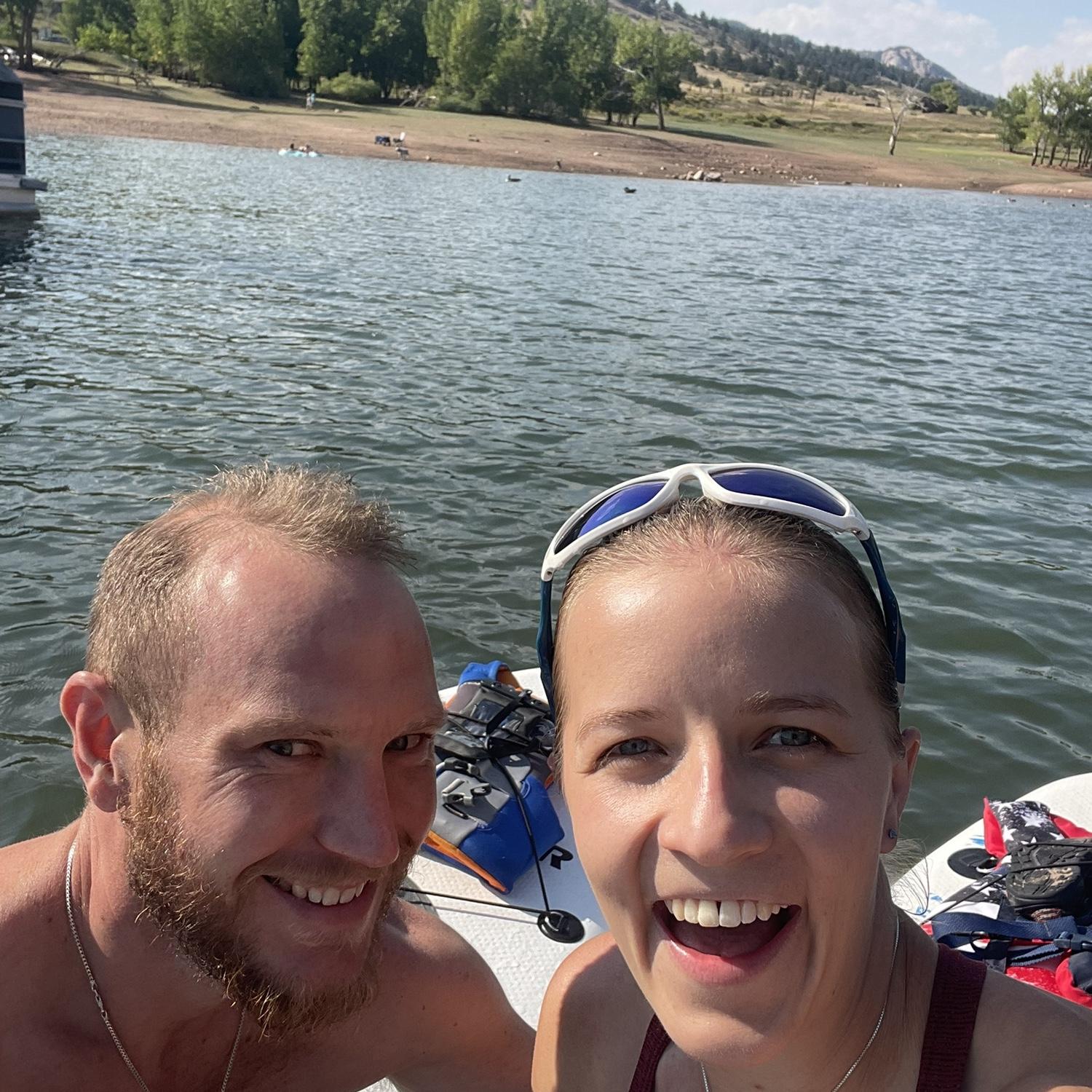 Paddle boarding Horsetooth reservoir