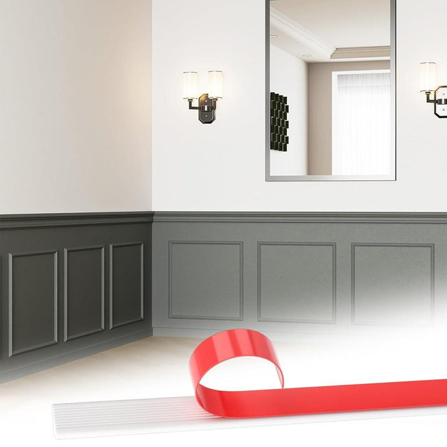 Colingmill 6 Set Accent Wall Molding Kit Premade Wainscoting Panels Wall Molding Peel and Stick Panel White Pre Cut Trim for Walls Picture Frame Molding for Home Decoration (20 x 20 Inch)