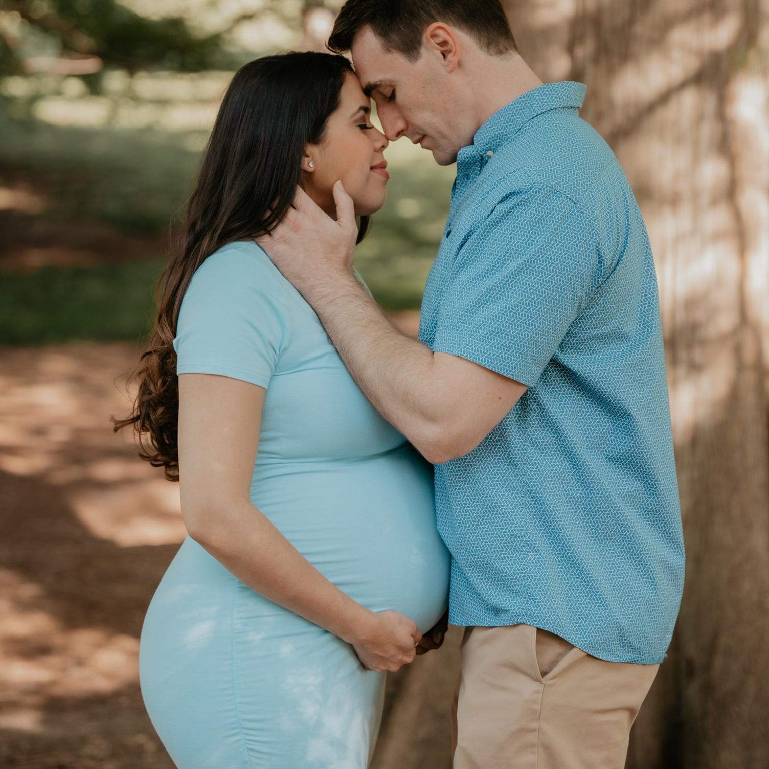 Capturing our engagement excitement and my maternity.