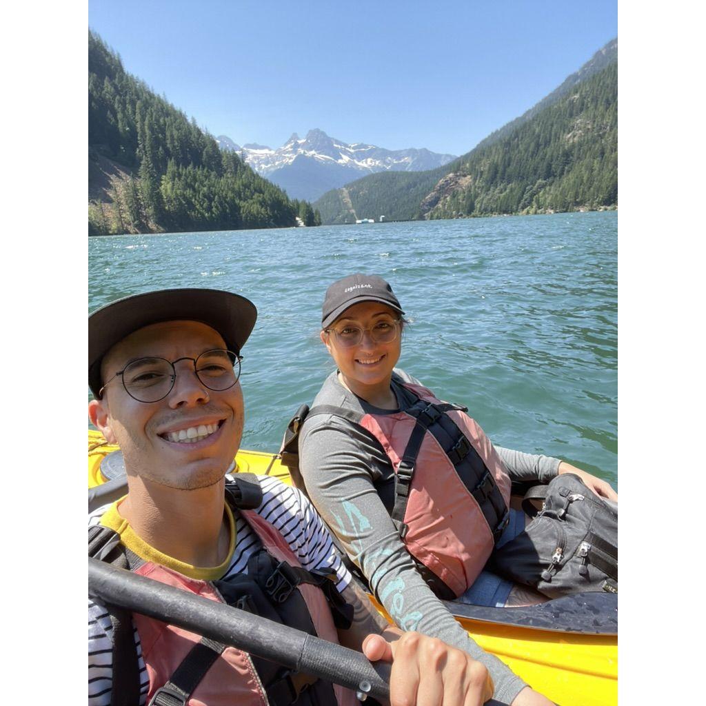 Kayaking at the beautiful Ross Lake in northern Washington. Gabe and Jazzy were typical Floridian tourists and technically should *not* have done what we did this day, but it worked out!