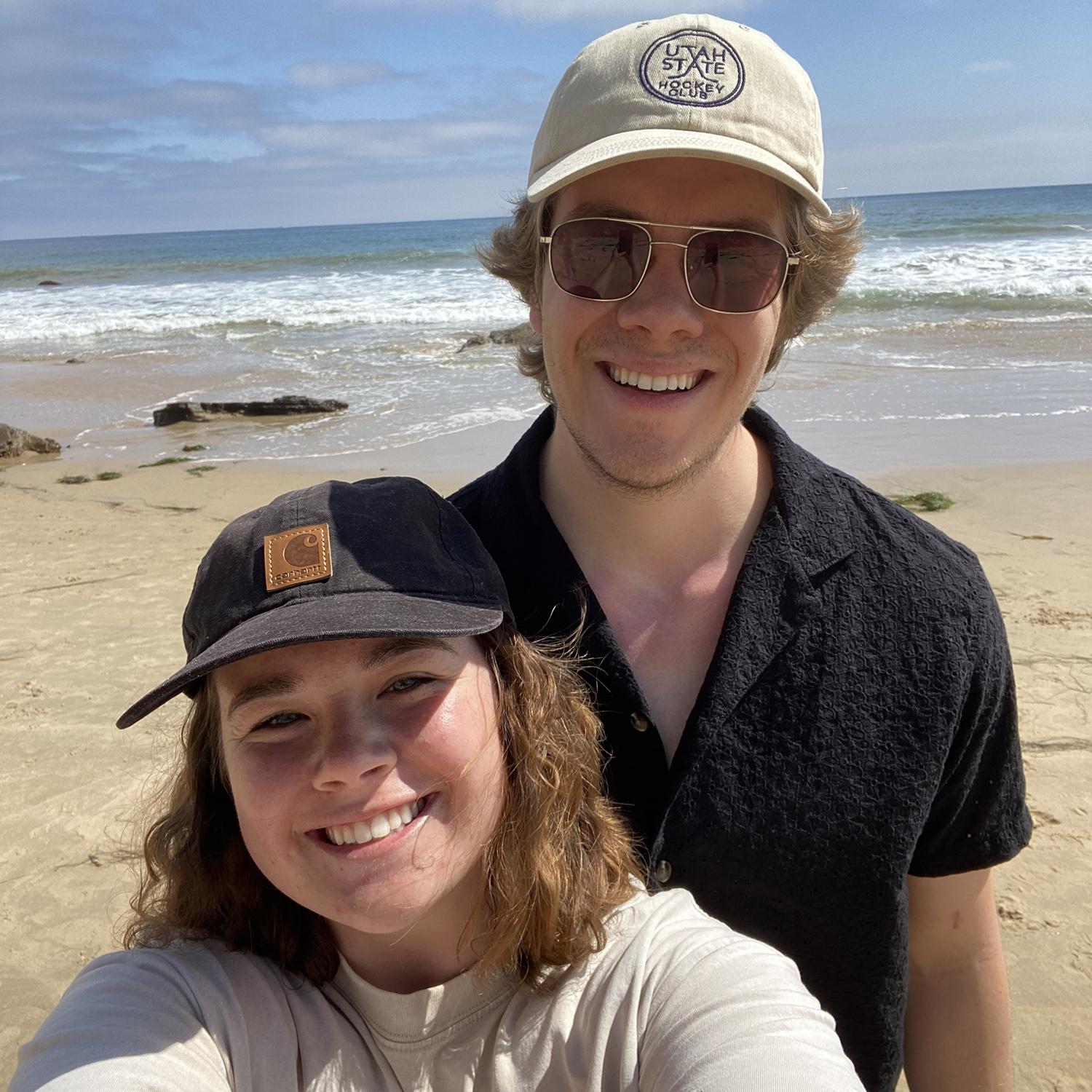 On the beach in Newport Beach, CA