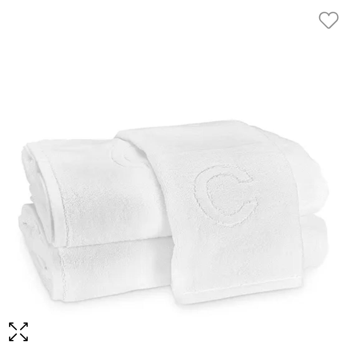 Matouk Monogrammed "C" Bath Towels (Set of 2)