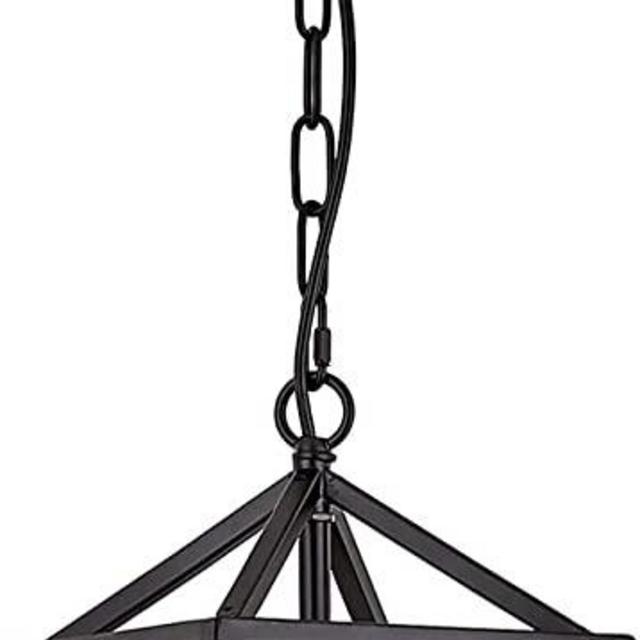 Capslpad Outdoor Pendant Light for Porch,1-Light Modern Metal Vintage Cage Hanging Lantern Light Adjustable Pendant Light Fixtures with Glass Shade for Porch,Entryway,Doorway,Farmhouse,Foyer