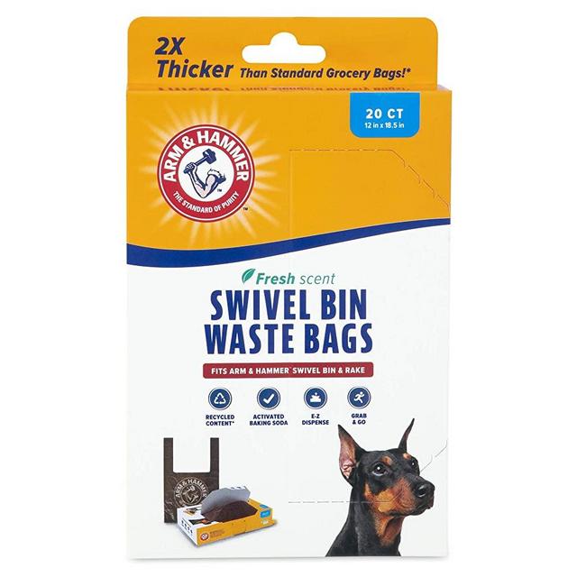 Arm & Hammer Swivel Bin Waste Bags, 20 Count, 1 Pack