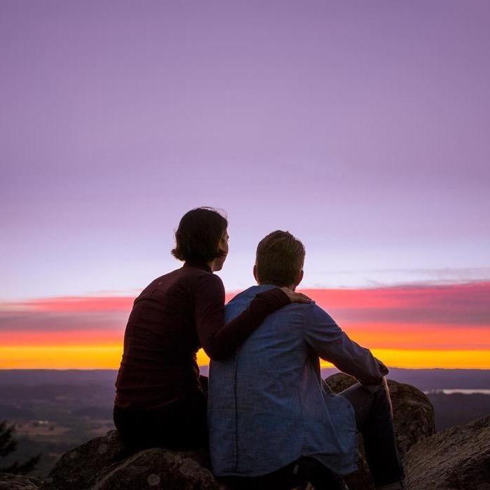 A friendly stranger snapped this crazy sunset photo atop Spencer's Butte in Eugene, OR