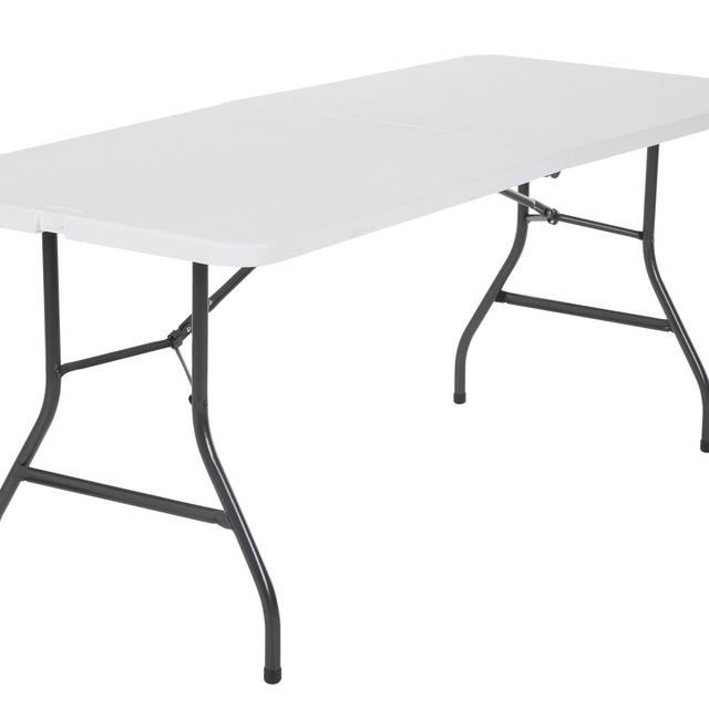 6' Folding Banquet Table Off-White - Plastic Dev Group