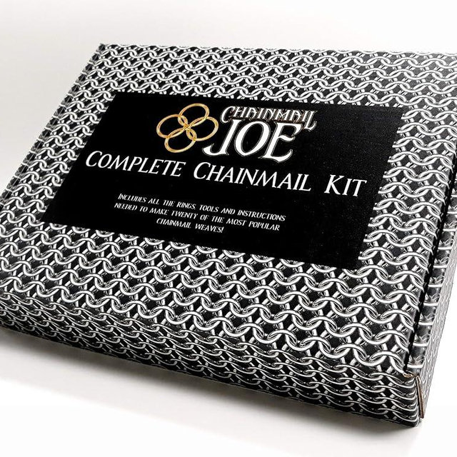 Complete Chainmail Kit - 20 Weave Tutorial Book, 23,000+ Rings(Over 4 Pounds), Clasps, and Tools