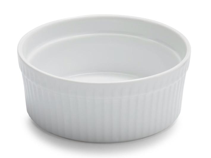 Sur La Table 10 oz. Porcelain Round Ramekin with Ribbed Sides