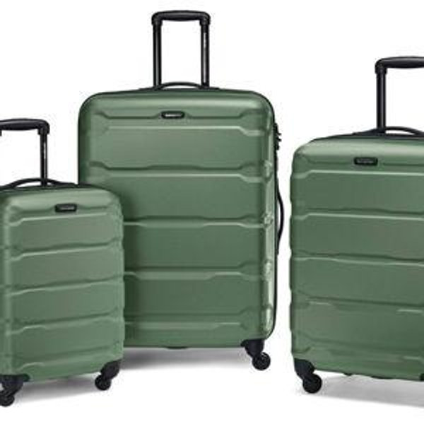Samsonite Omni PC Hardside Expandable Luggage with Spinner Wheels, 3-Piece Set (20/24/28), Army Green