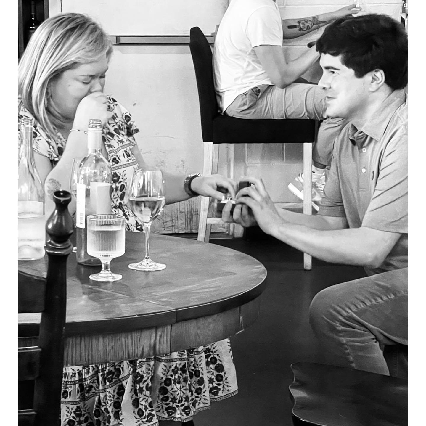 The moment Alex popped the question!