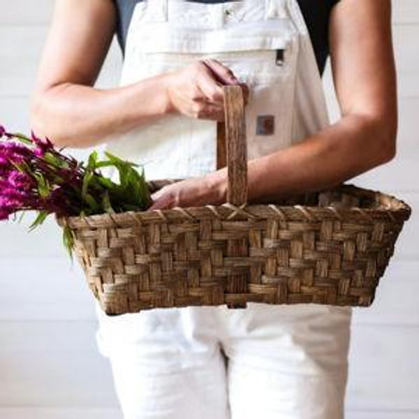 Handmade Twill Market Basket