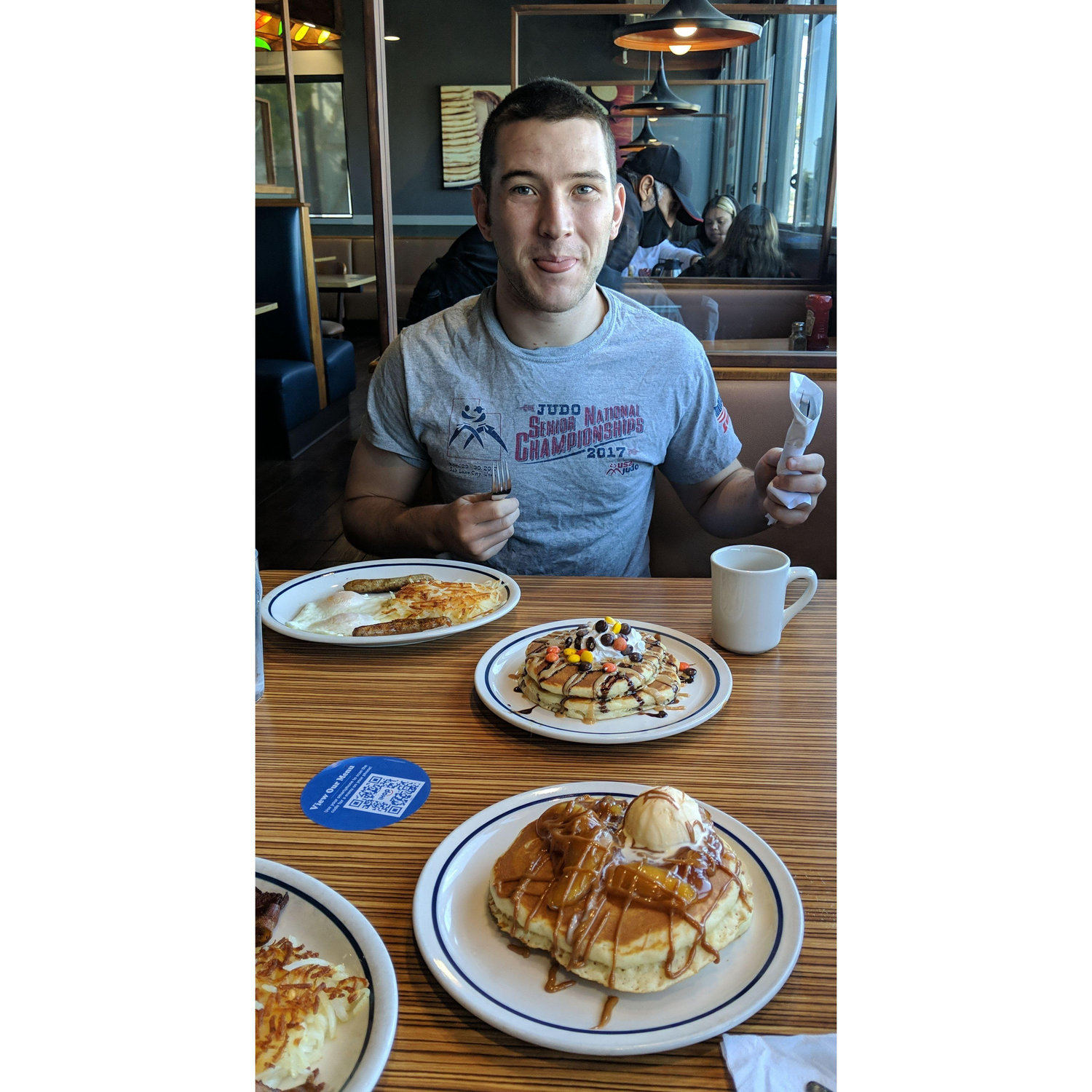 And plenty of good food in California whether it was an LA hotspot, or just IHOP together before Robbie headed back home.